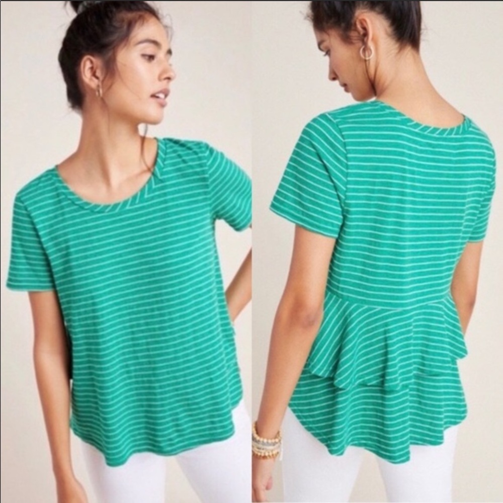 By Anthropologie ruffle top size L